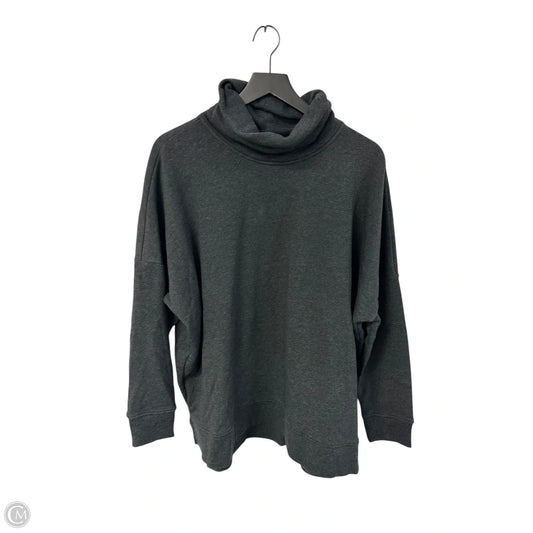 Sweatshirt Collar By Time And Tru In Grey, Size: L