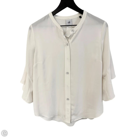 Top Short Sleeve By Cabi In White, Size: S