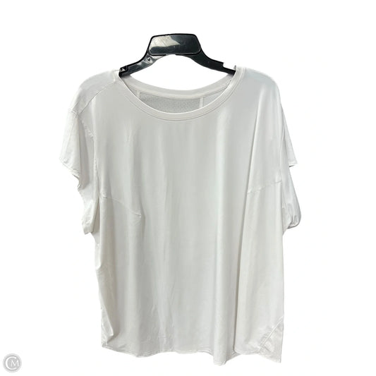 Athletic Top Short Sleeve By All In Motion In White, Size: 3x