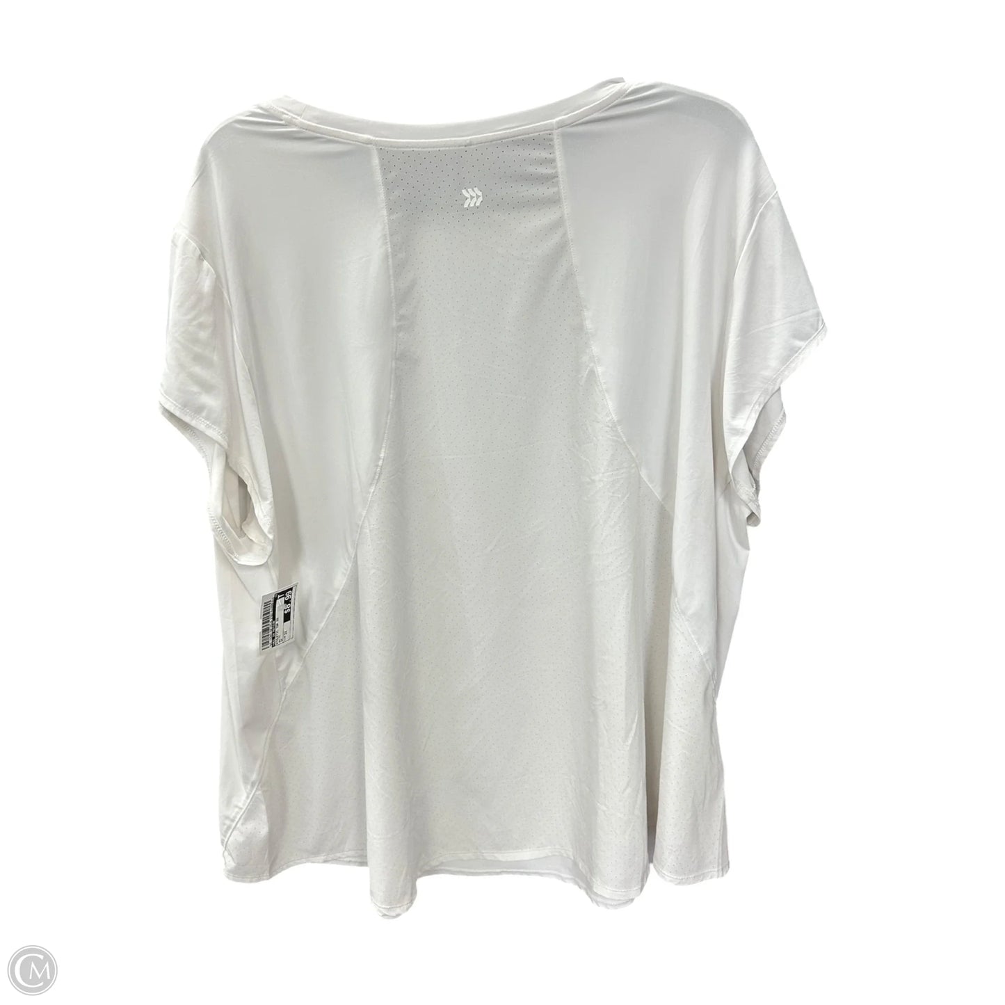 Athletic Top Short Sleeve By All In Motion In White, Size: 3x