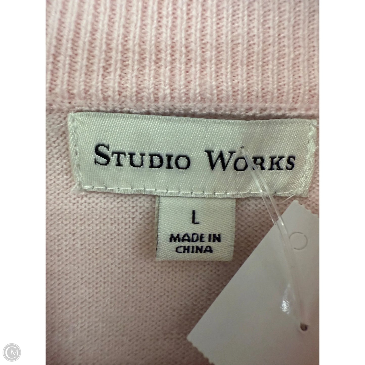 Sweater By Studio Works In Pink, Size: L