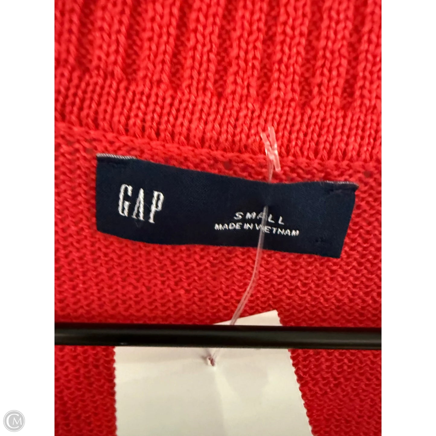 Vest Sweater By Gap In Red, Size: S