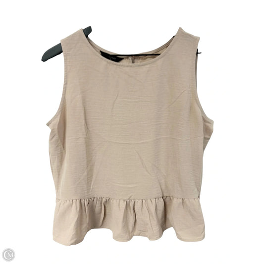 Top Sleeveless By Clothes Mentor In Tan, Size: M