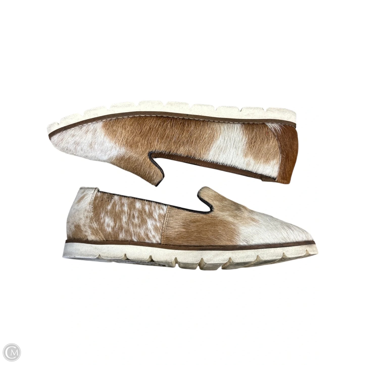Shoes Flats By Myra In Tan & White, Size: 9