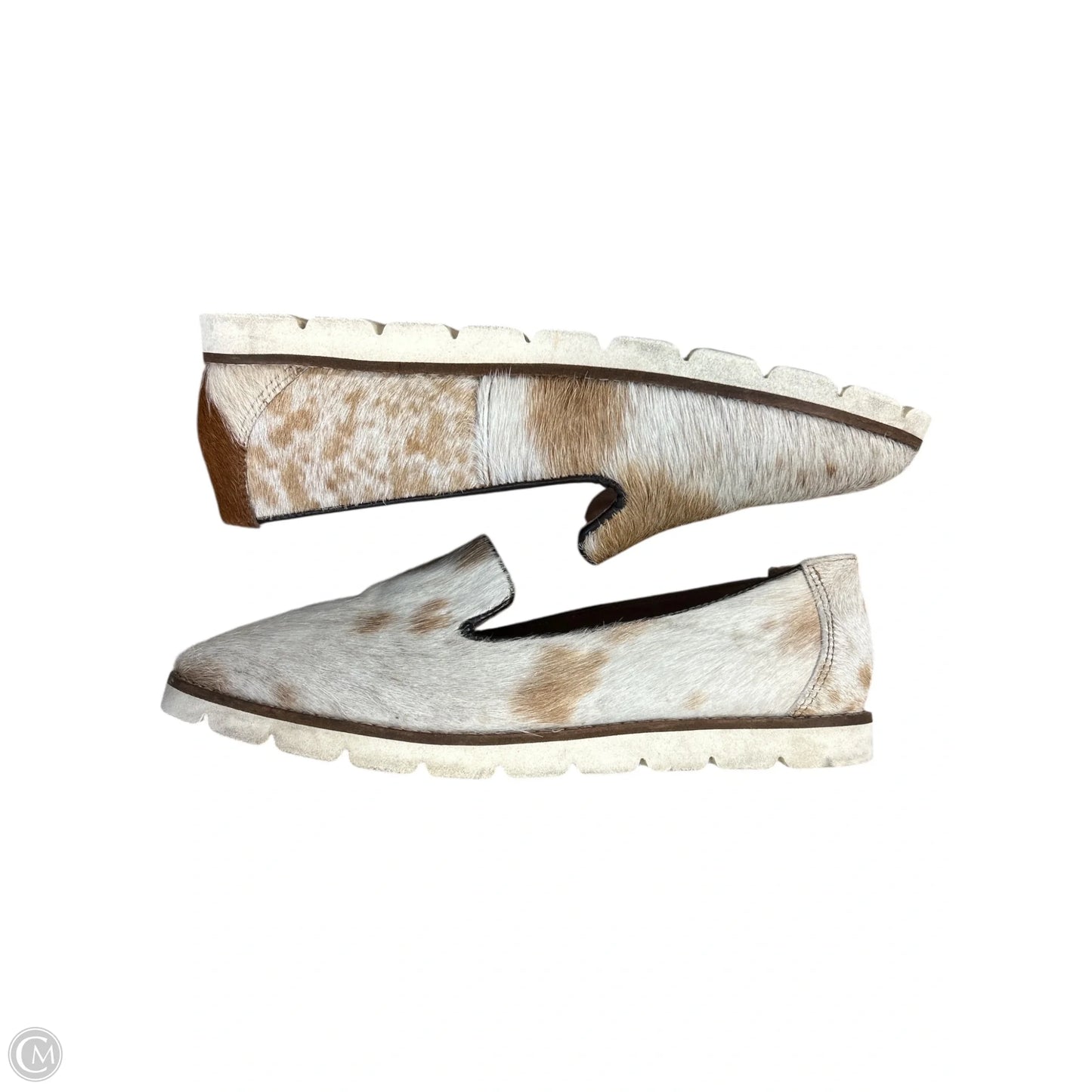Shoes Flats By Myra In Tan & White, Size: 9