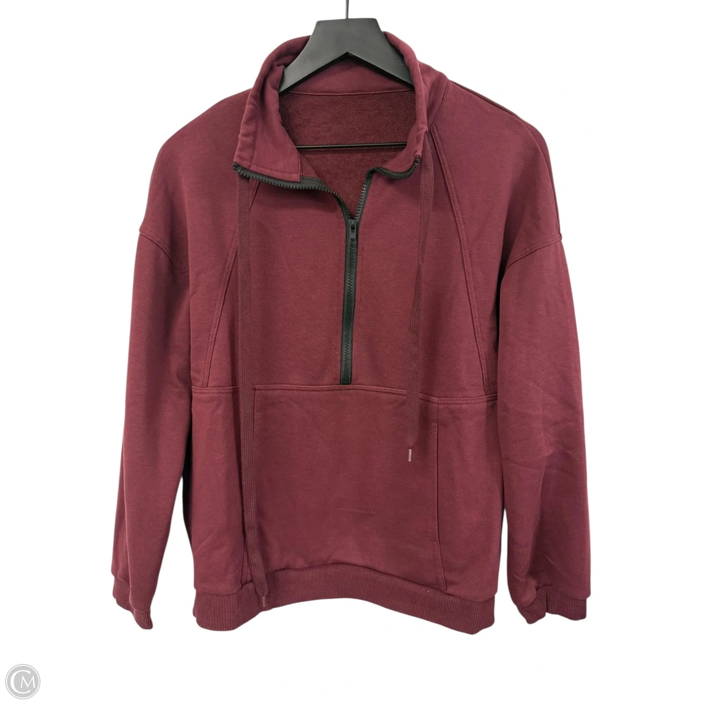 Sweatshirt Collar By Cme In Maroon, Size: L
