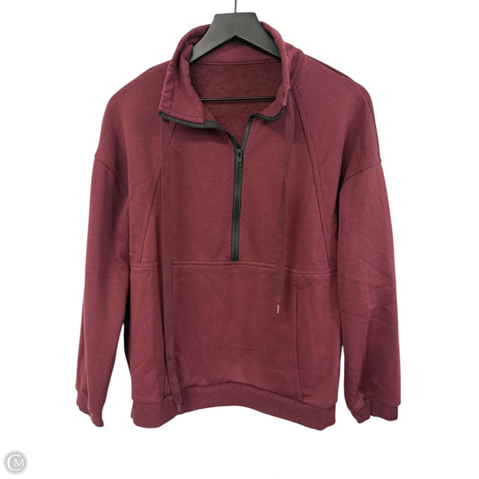 Sweatshirt Collar By Cme In Maroon, Size: L