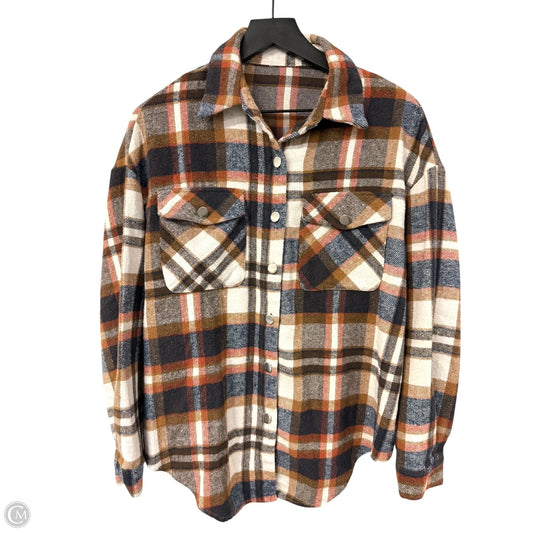 Jacket Shirt By Cme In Plaid Pattern, Size: L