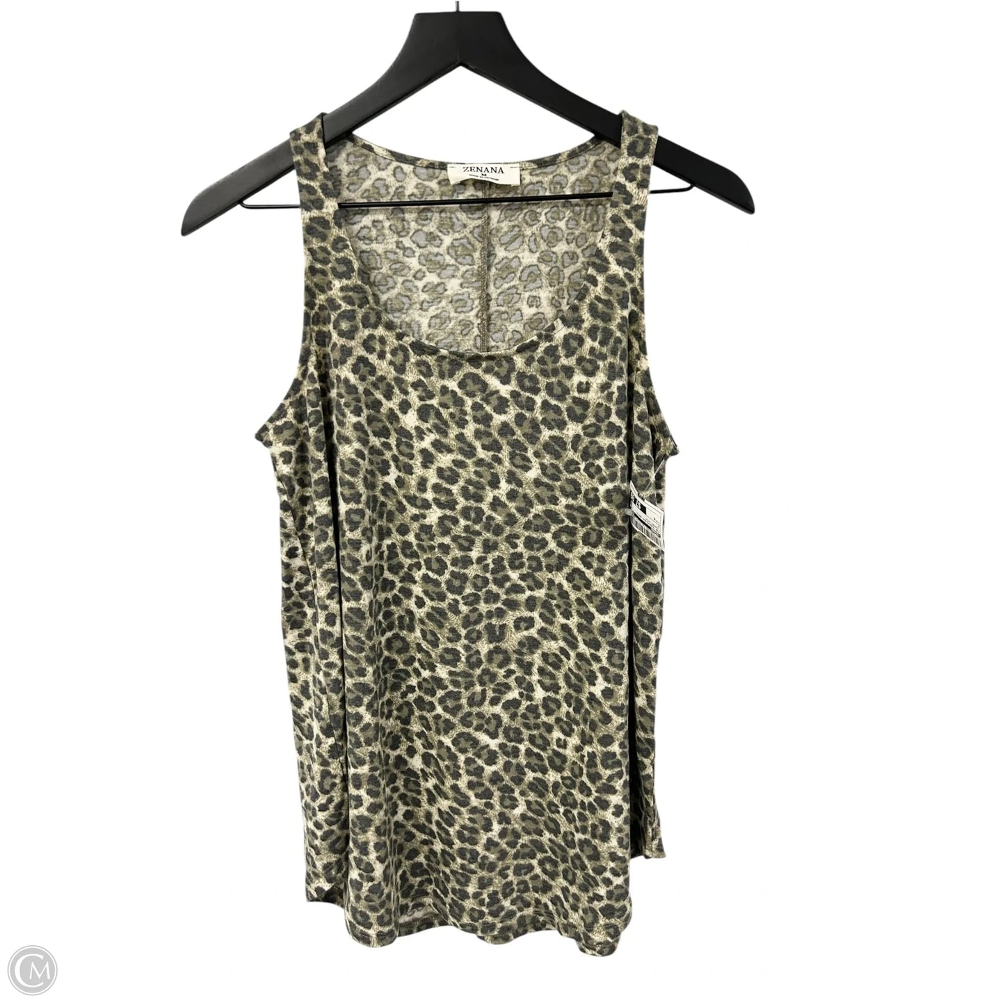 Top Sleeveless Basic By Zenana In Leopard Print, Size: M