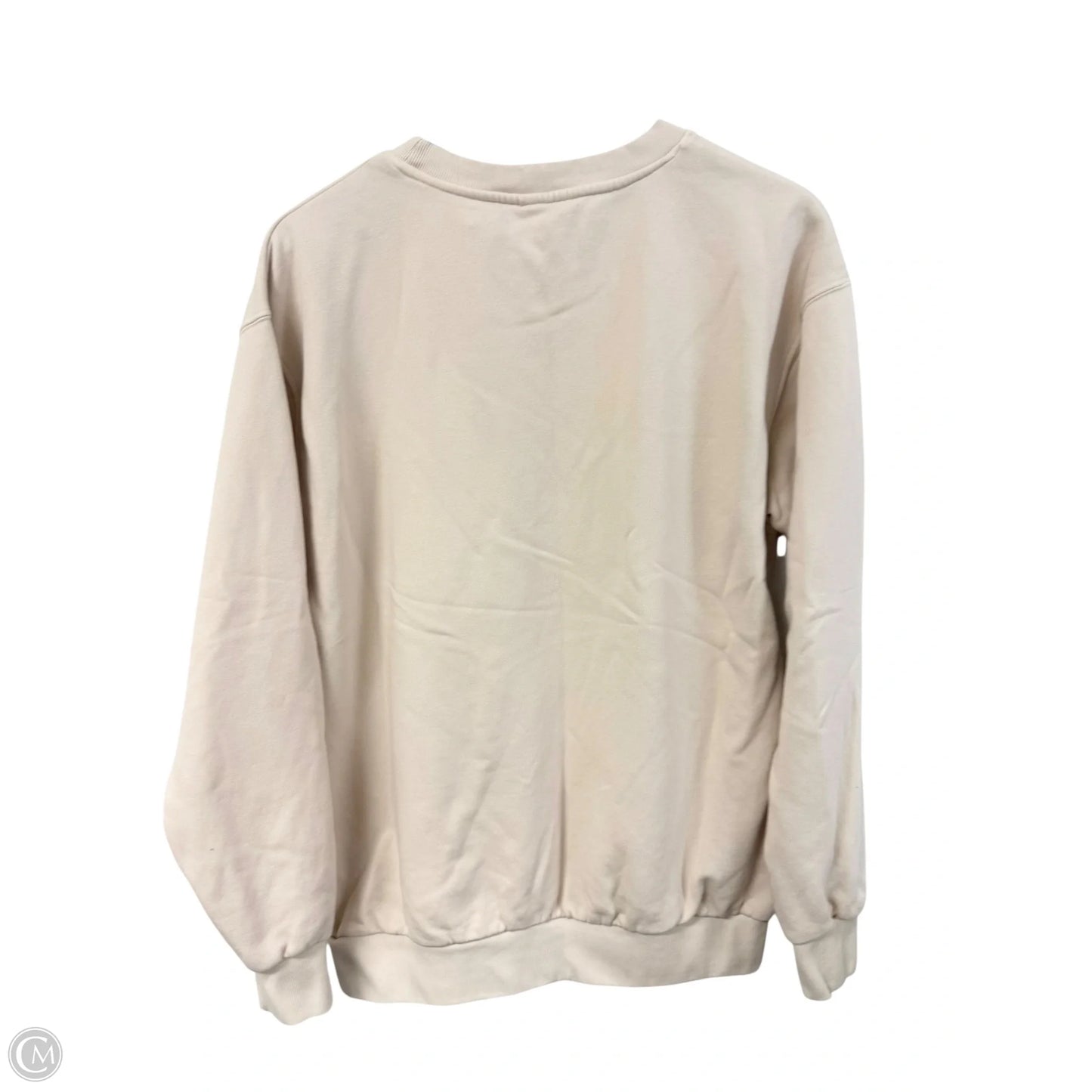 Sweatshirt Crewneck By Clothes Mentor In Ivory, Size: L