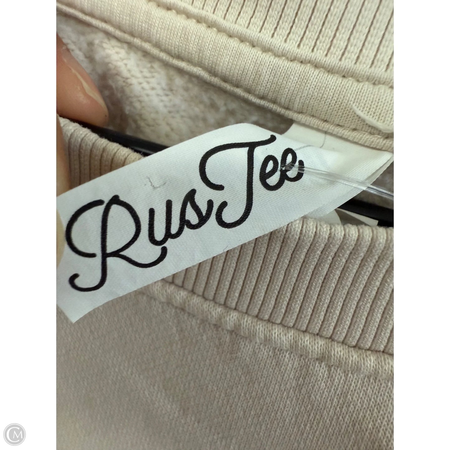 Sweatshirt Crewneck By Clothes Mentor In Ivory, Size: L