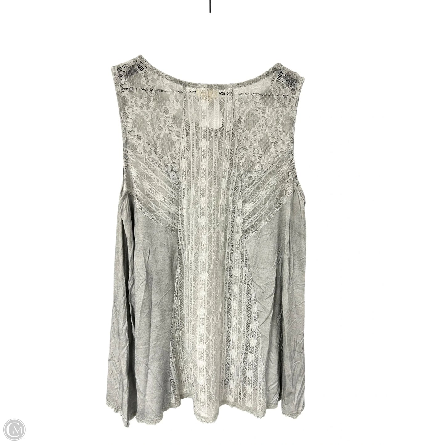 Top Sleeveless By Pol In Grey, Size: L