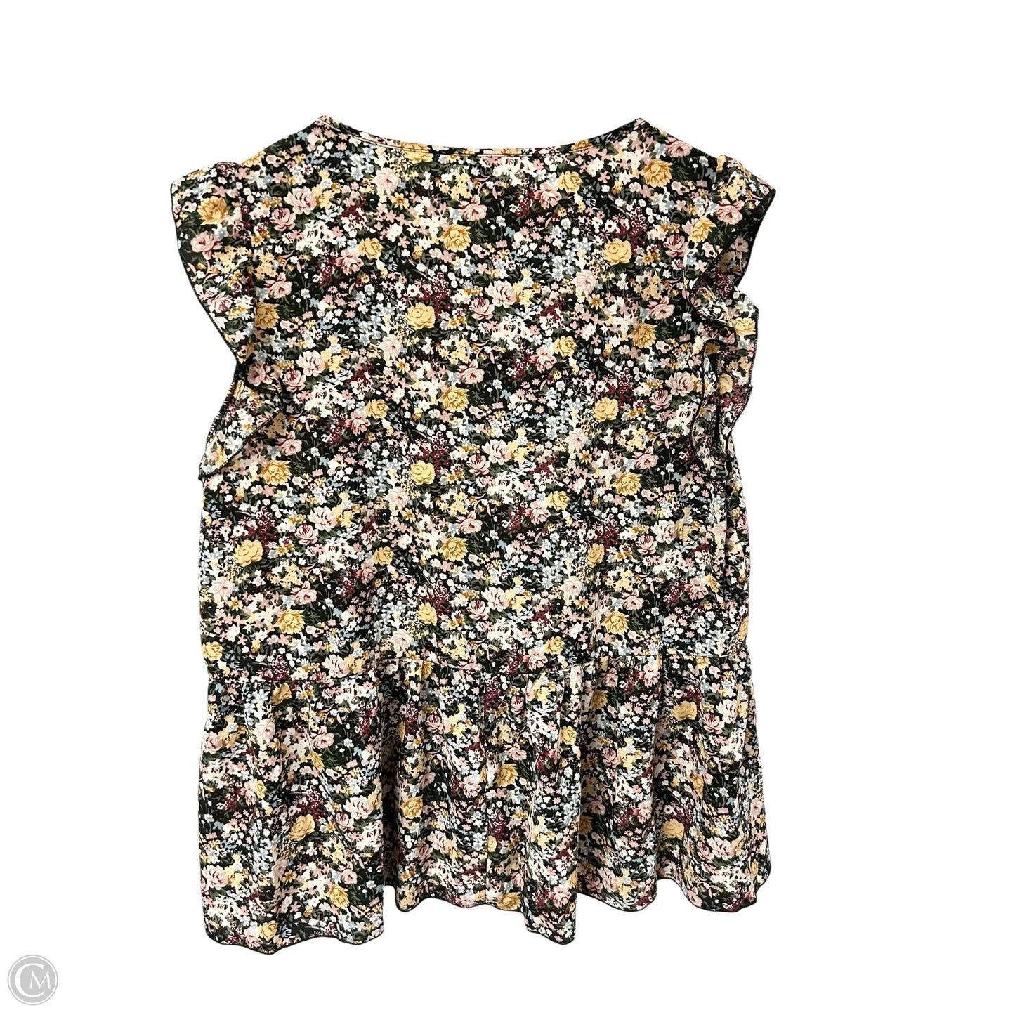 Top Sleeveless By Shein In Floral Print, Size: Xl