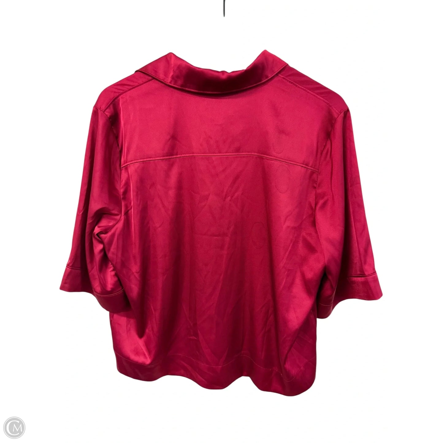 Blouse Short Sleeve By Evereve In Red, Size: M