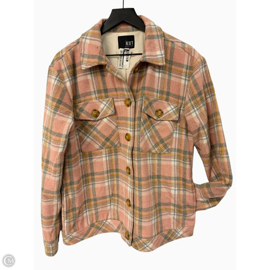 Jacket Shirt By Kut In Pink, Size: M