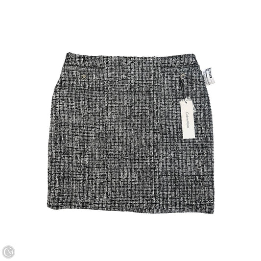 Skirt Midi By Calvin Klein In Black & White, Size: 10
