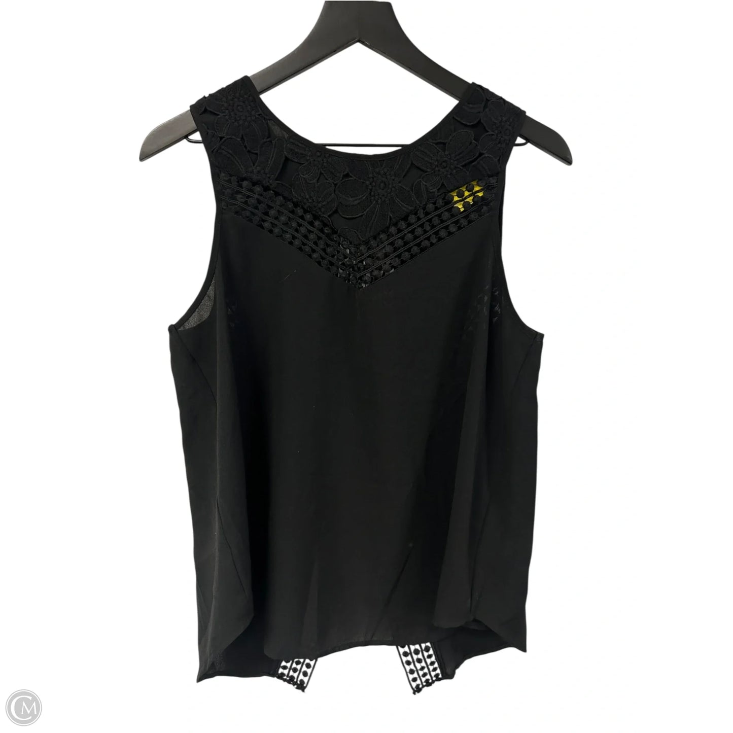 Top Sleeveless By Dex In Black, Size: L