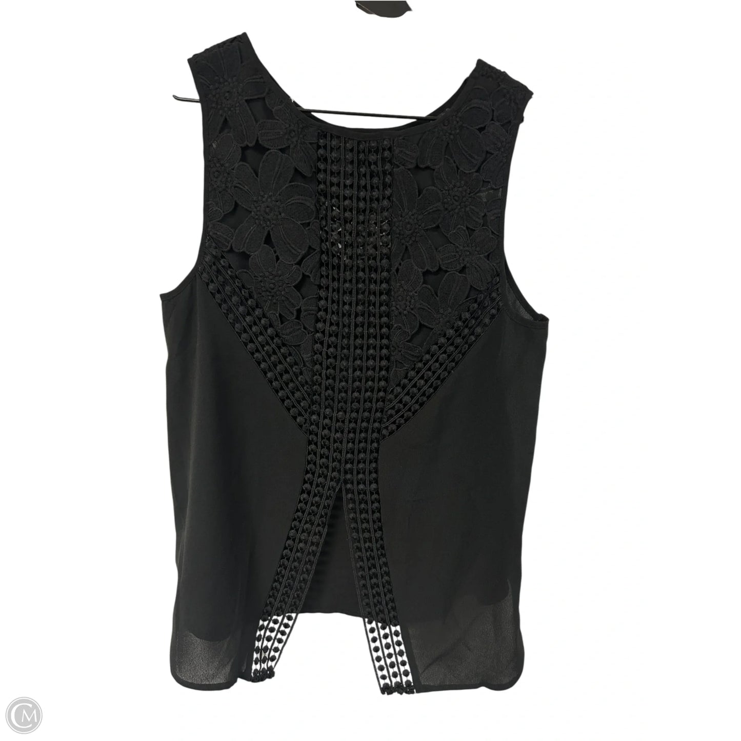 Top Sleeveless By Dex In Black, Size: L