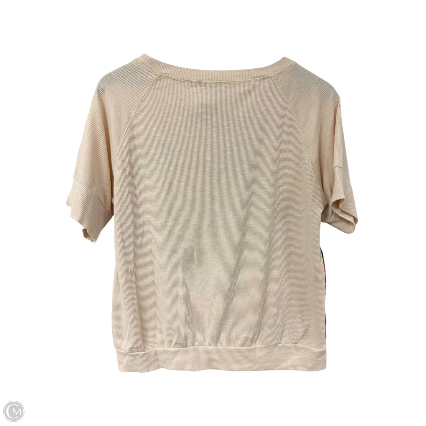 Top Short Sleeve By Clothes Mentor In Cream & Red, Size: L
