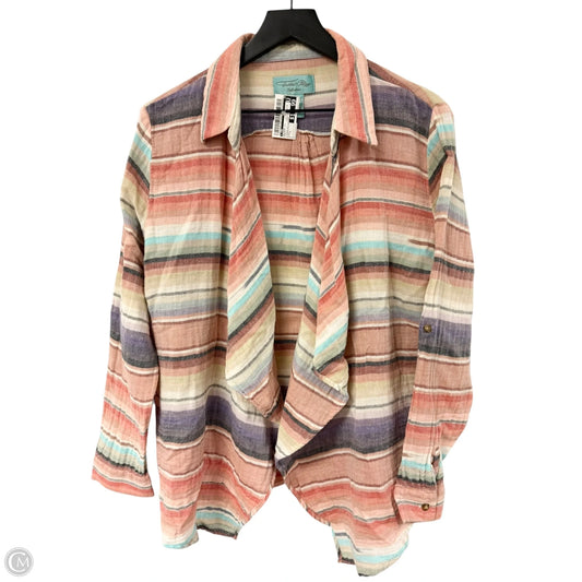 Blouse Long Sleeve By Cmb In Multi-colored, Size: L