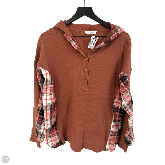 Top Long Sleeve By Doe & Rae In Orange, Size: S