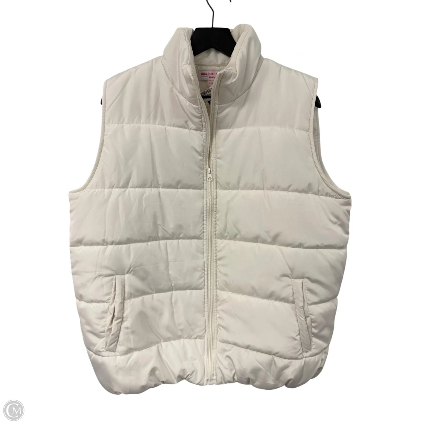 Vest Puffer & Quilted By Clothes Mentor In White, Size: L
