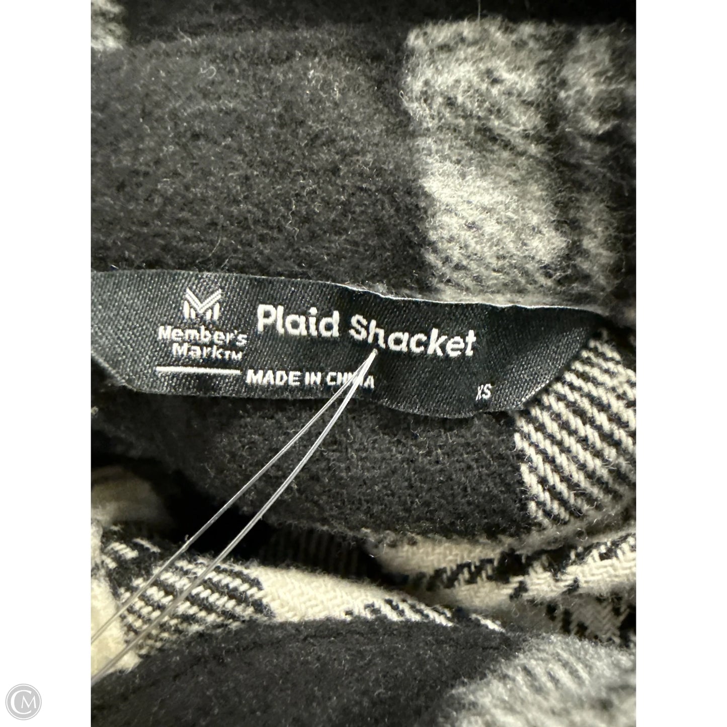Jacket Shirt By Members Mark In Black, Size: Xs