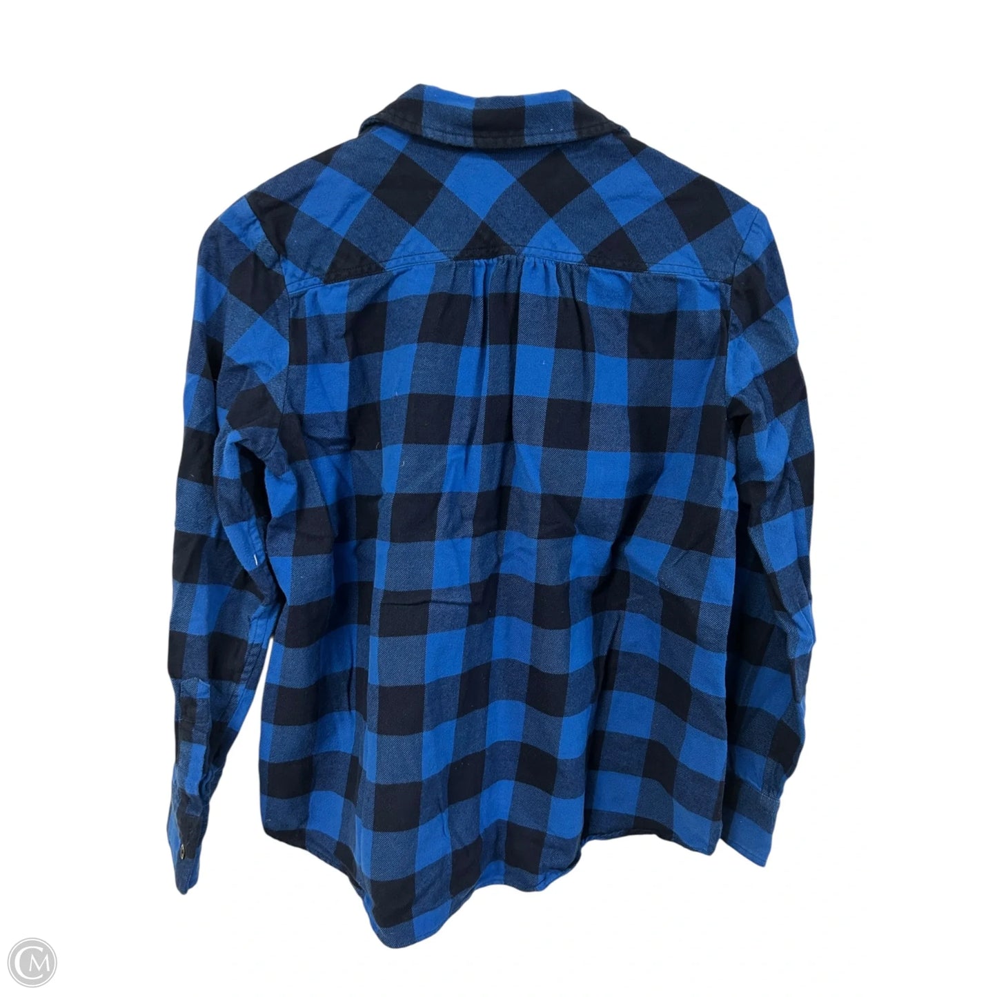 Blouse Long Sleeve By Lands End In Blue, Size: Mp