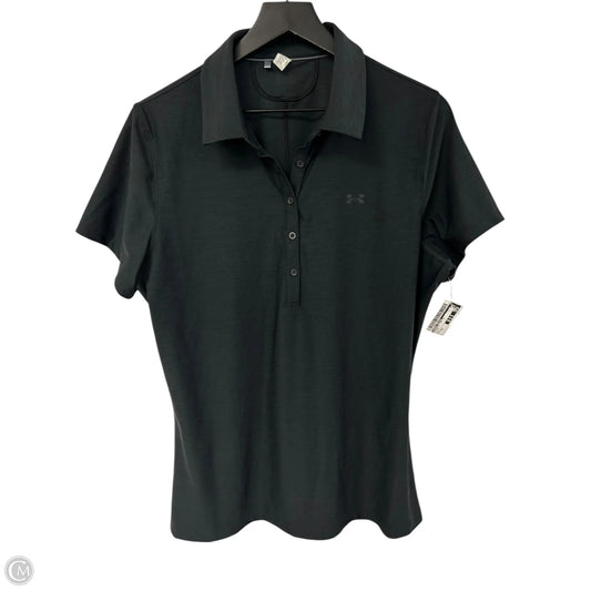 Athletic Top Short Sleeve By Under Armour In Black, Size: Xl
