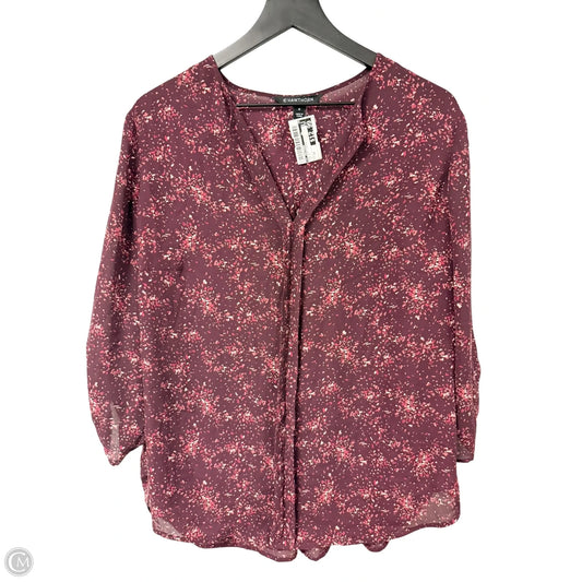 Top 3/4 Sleeve By 41 Hawthorn In Purple, Size: 1x