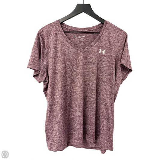 Athletic Top Short Sleeve By Under Armour In Purple, Size: Xxl