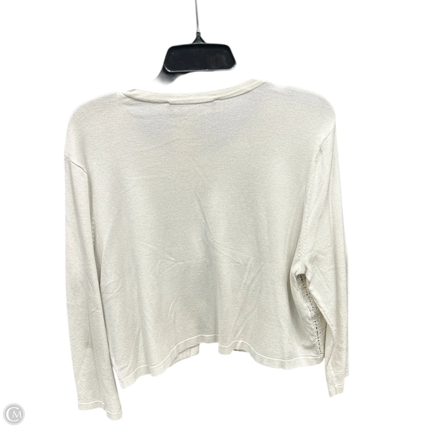 Cardigan Designer By Karl Lagerfeld In White, Size: Xl