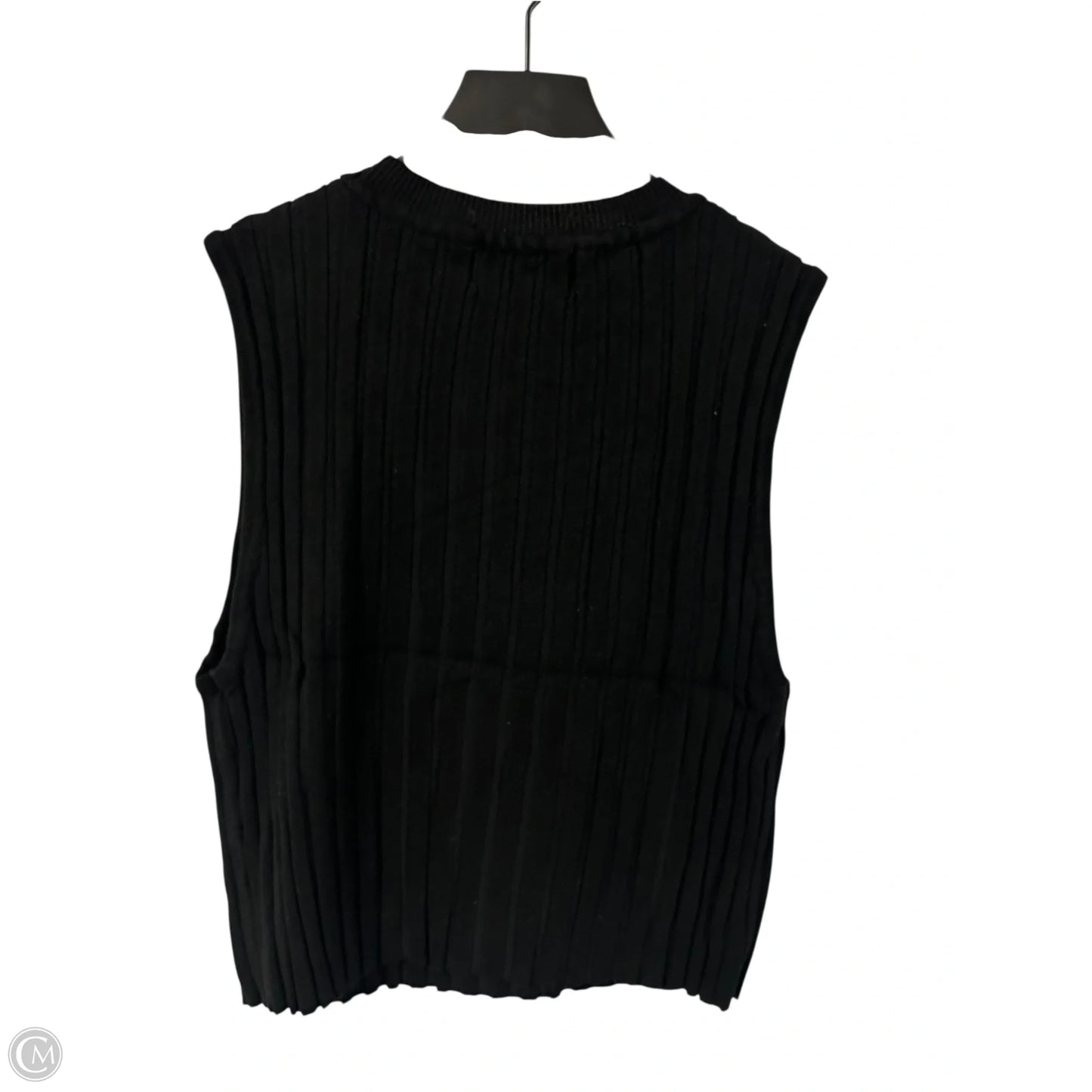 Top Sleeveless By Muse In Black, Size: L