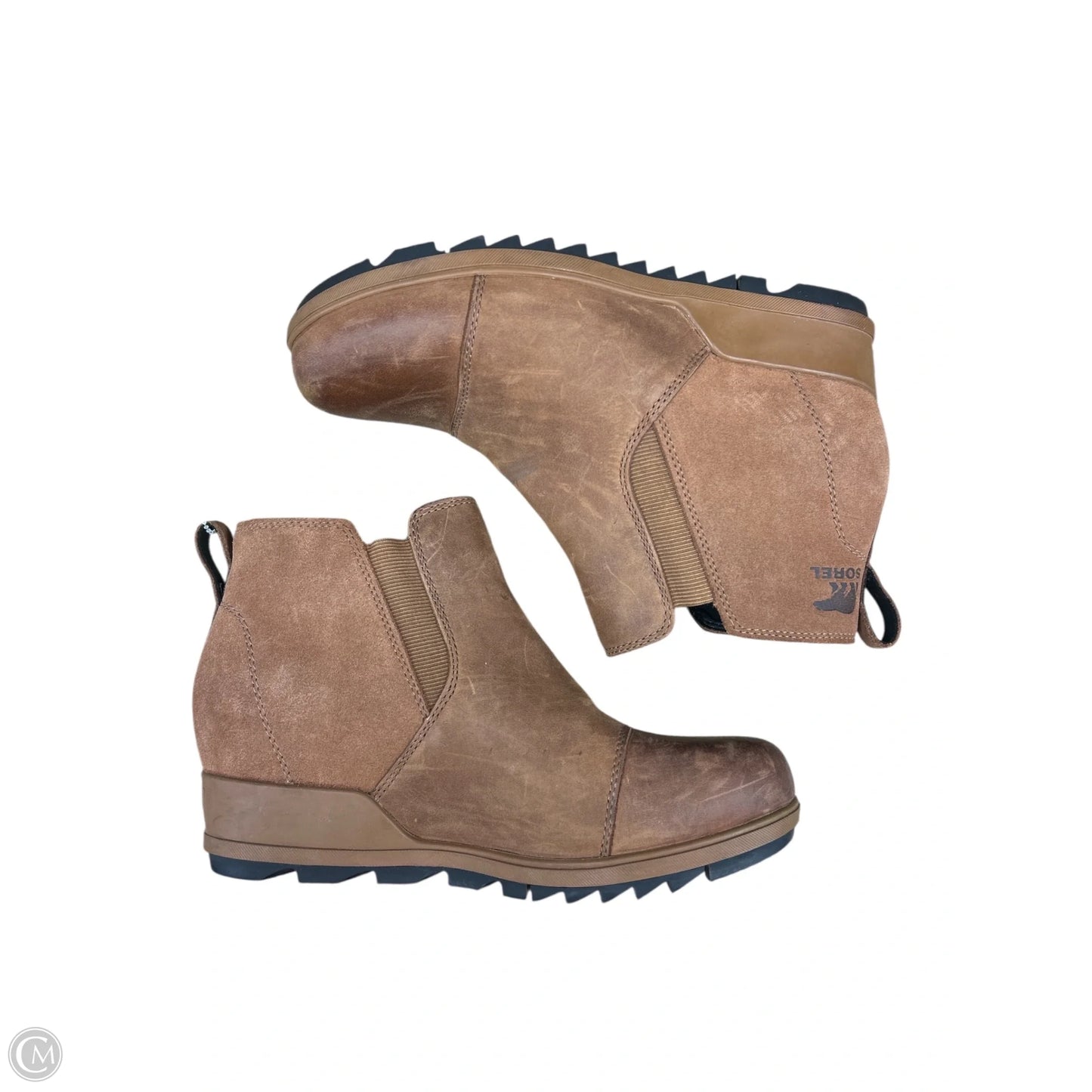 Boots Ankle Heels By Sorel In Brown, Size: 9