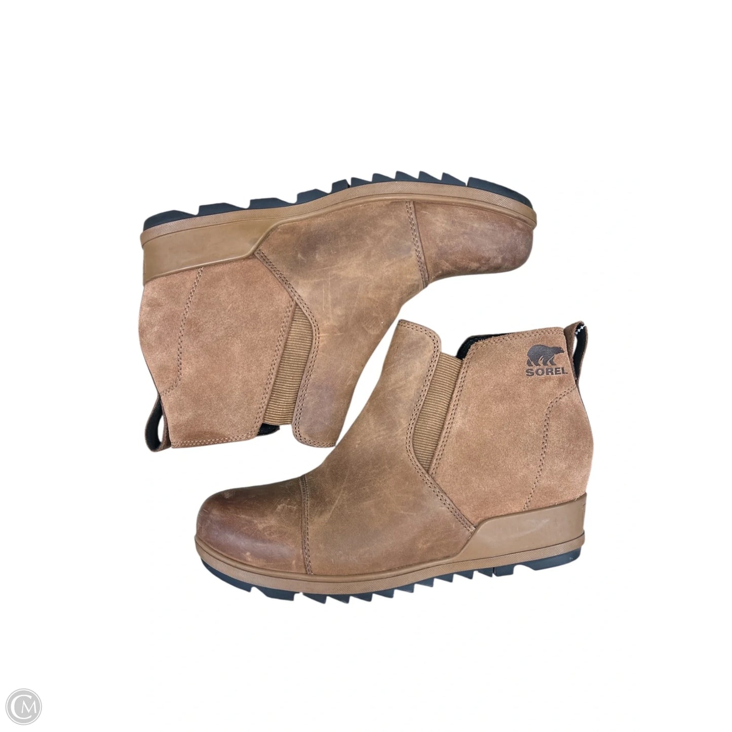 Boots Ankle Heels By Sorel In Brown, Size: 9