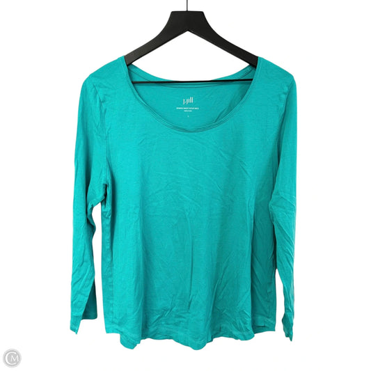 Top Long Sleeve Basic By J. Jill In Aqua, Size: L