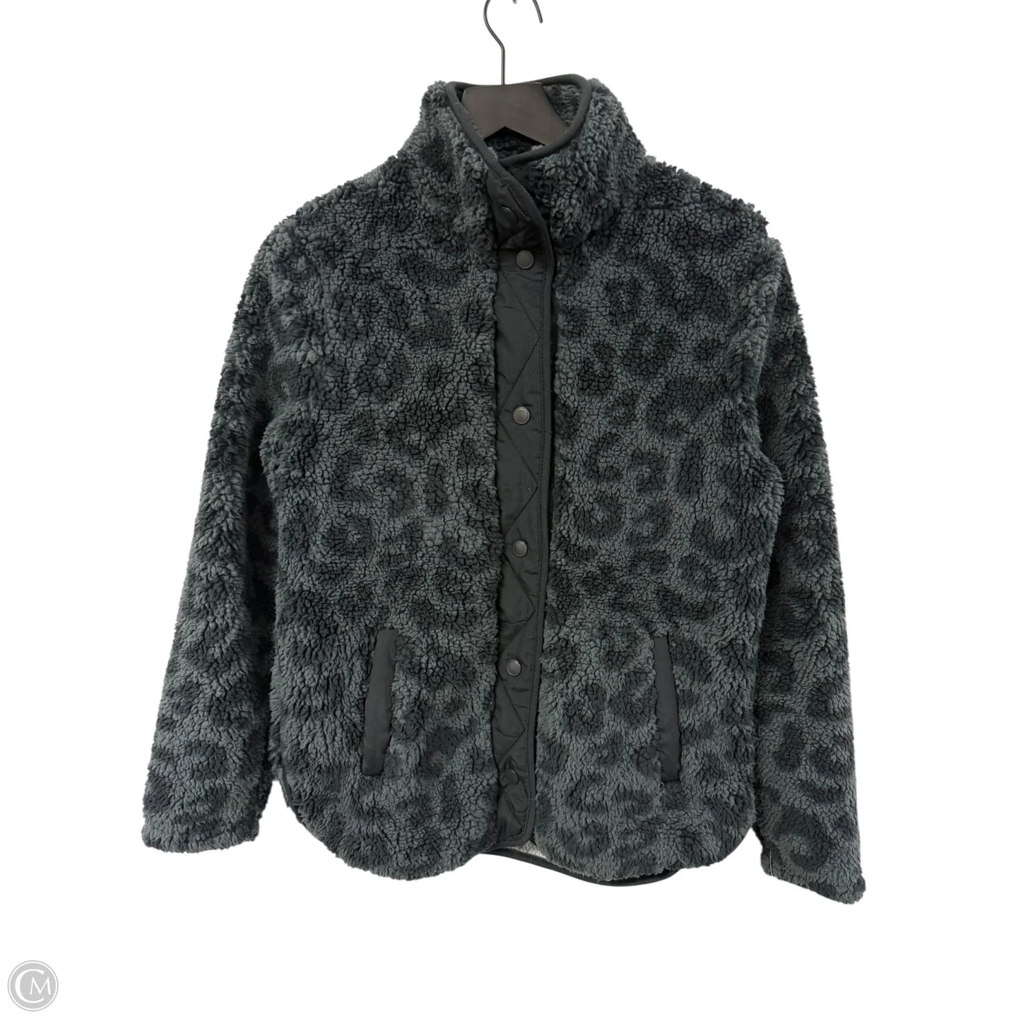 Jacket Faux Fur & Sherpa By Members Mark In Black & Grey, Size: S