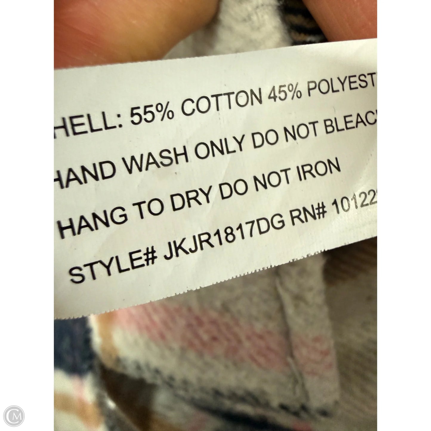 Jacket Shirt By Clothes Mentor In Plaid Pattern, Size: S