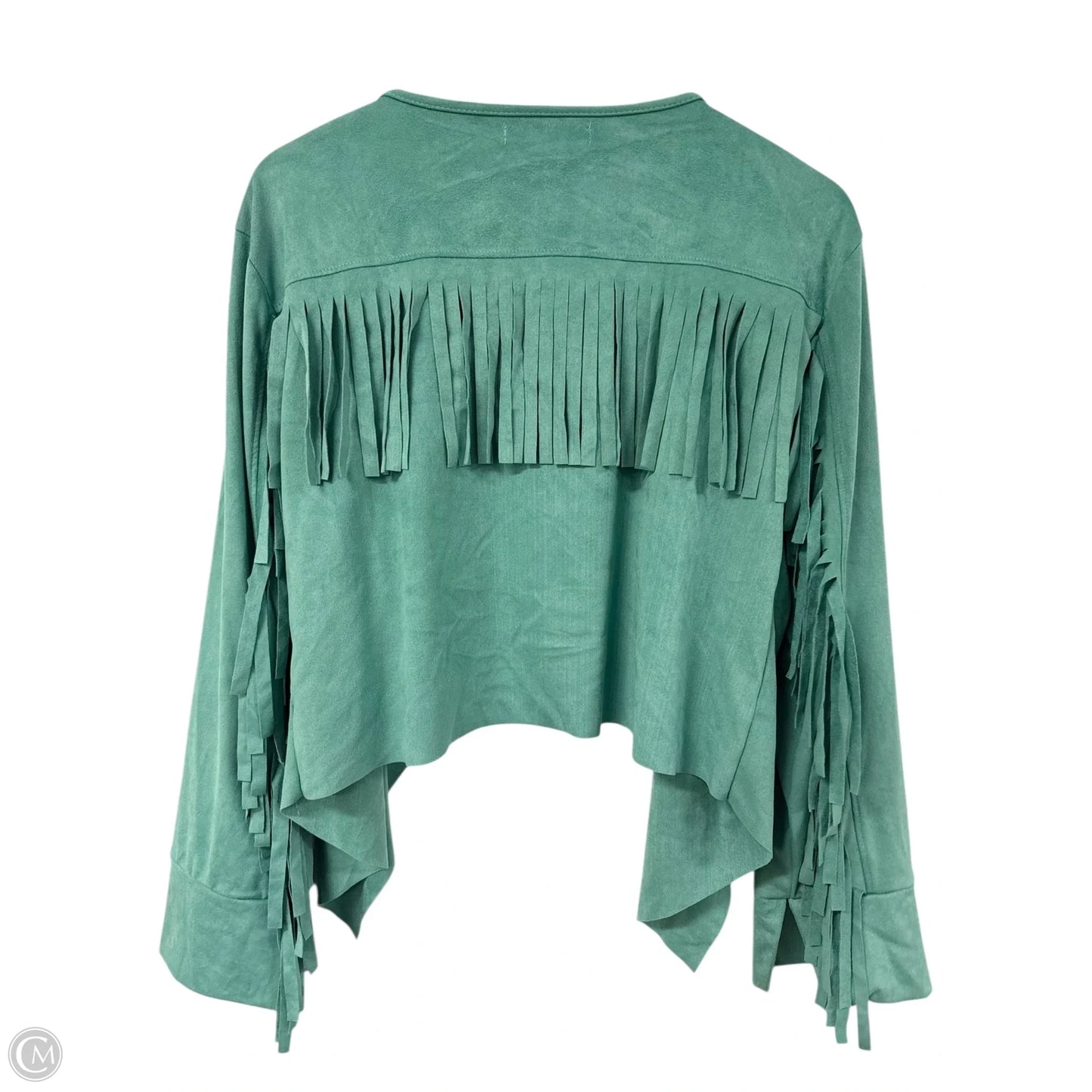 Top Long Sleeve By Crazy Train In Green, Size: L