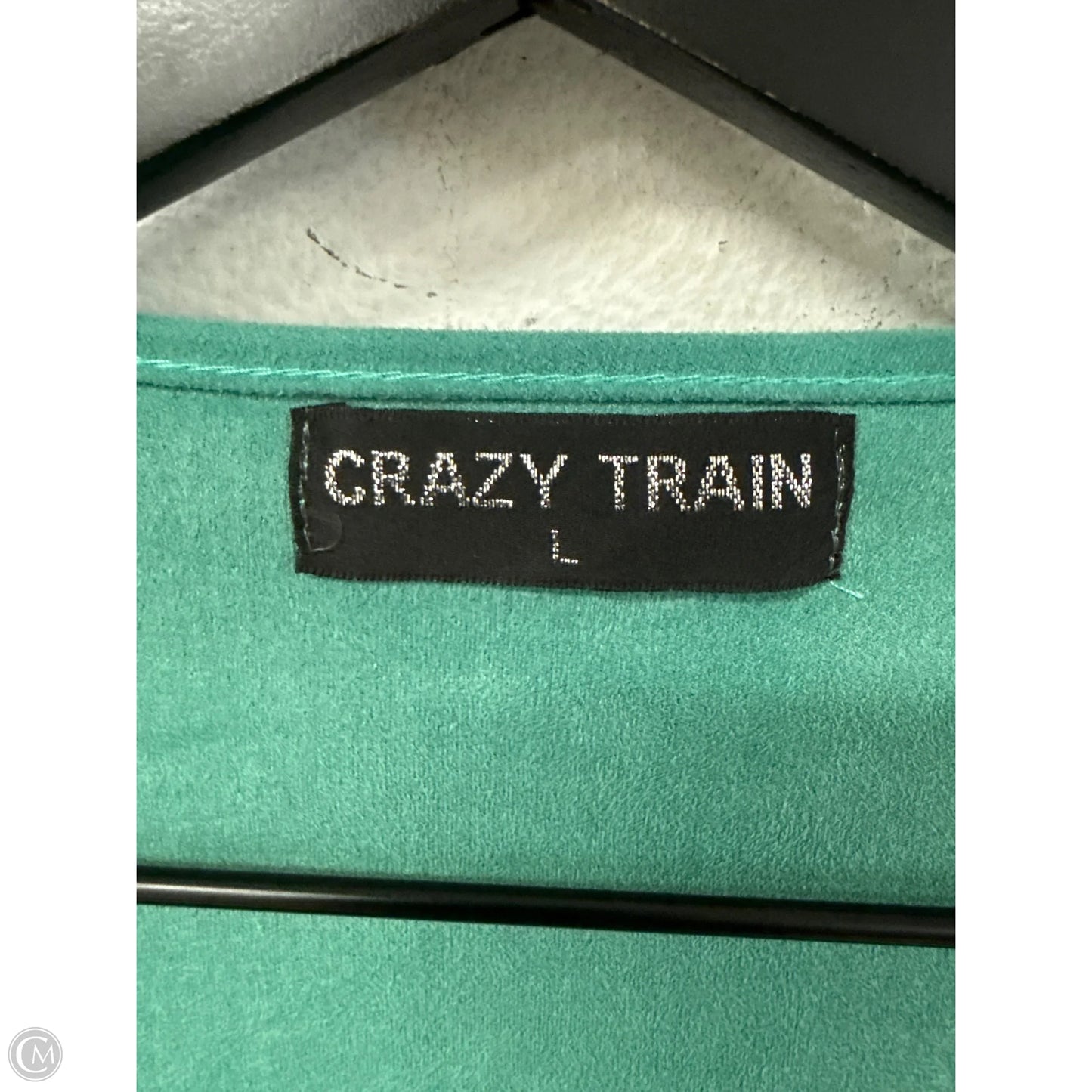 Top Long Sleeve By Crazy Train In Green, Size: L