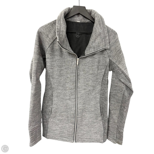 Athletic Jacket By Lululemon In Grey, Size: 8