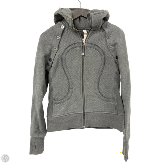 Athletic Jacket By Lululemon In Grey, Size: 10