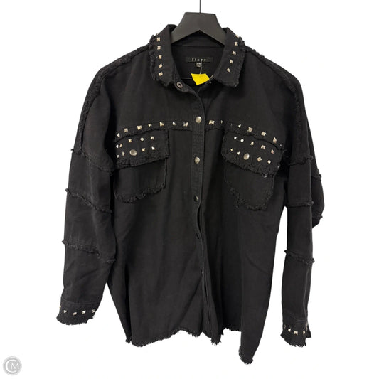 Jacket Denim By Cmc In Black Denim, Size: S