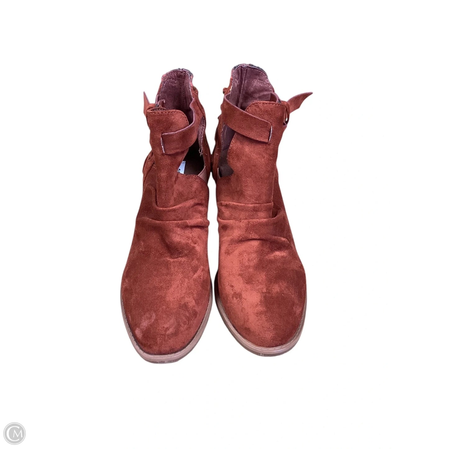 Boots Ankle Heels By Very G In Orange, Size: 9