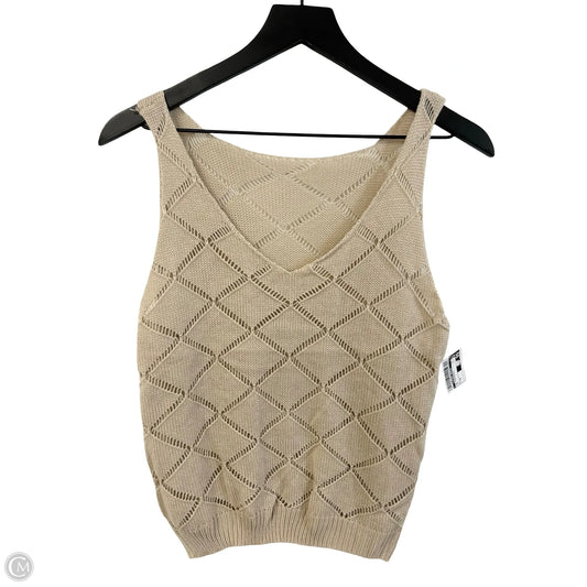 Top Sleeveless By Clothes Mentor In Tan, Size: M