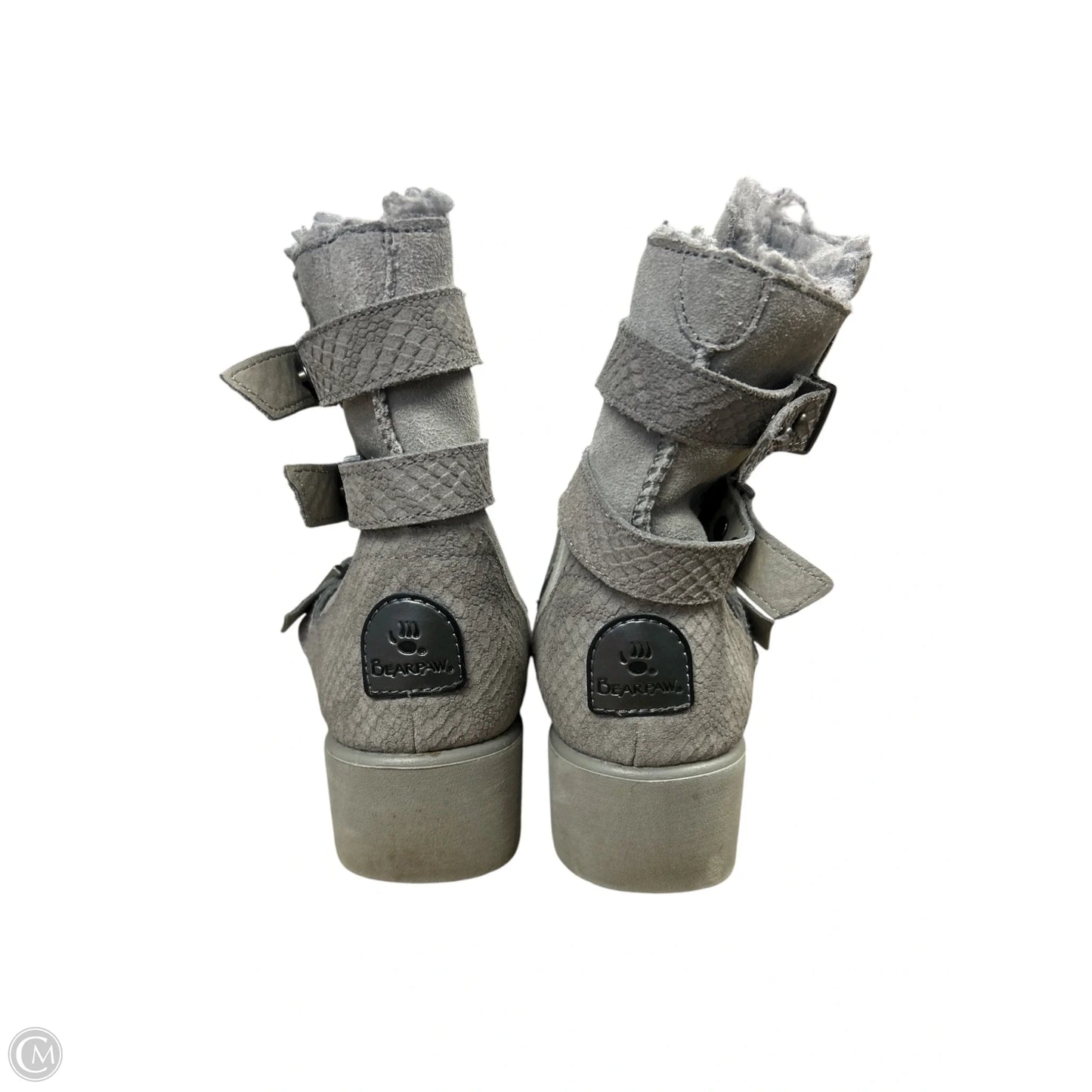 Boots Mid-calf Flats By Bearpaw In Grey, Size: 7