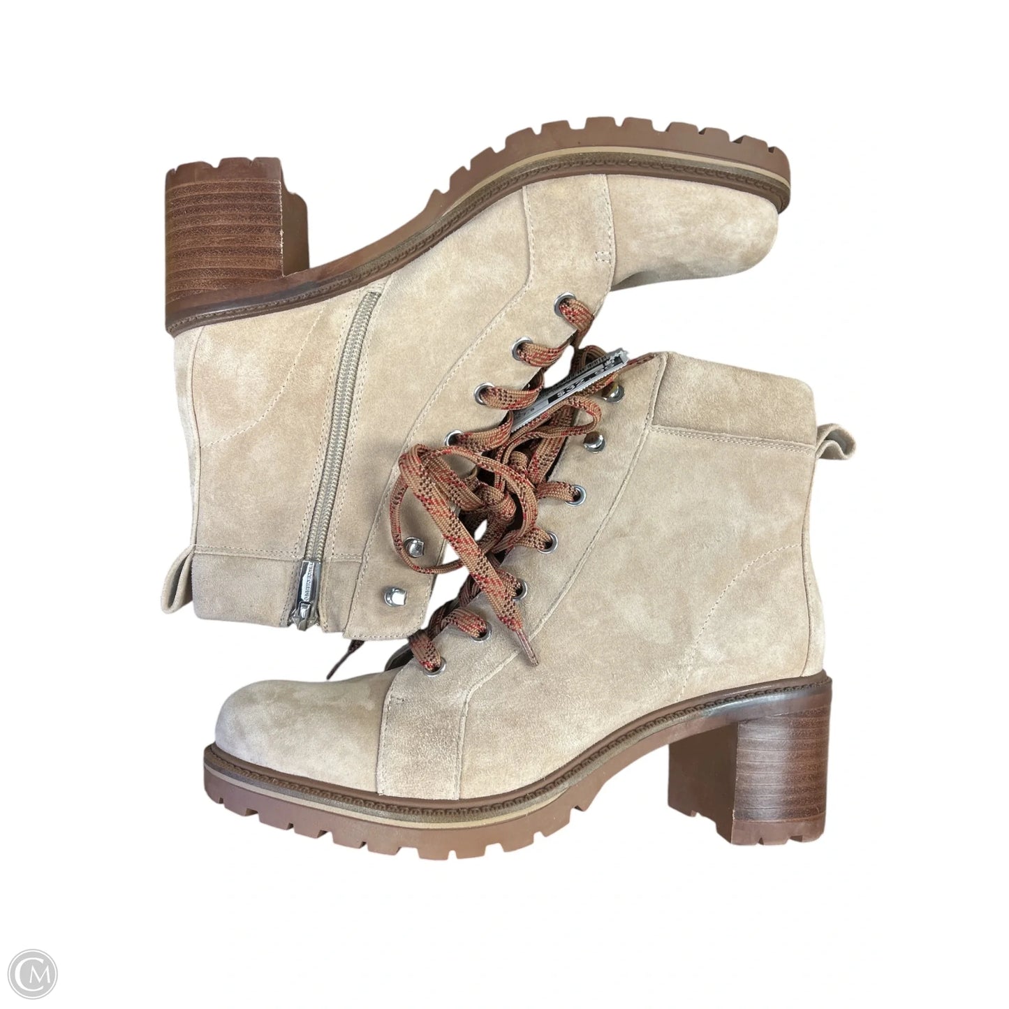 Boots Ankle Heels By Vince Camuto In Beige, Size: 7.5