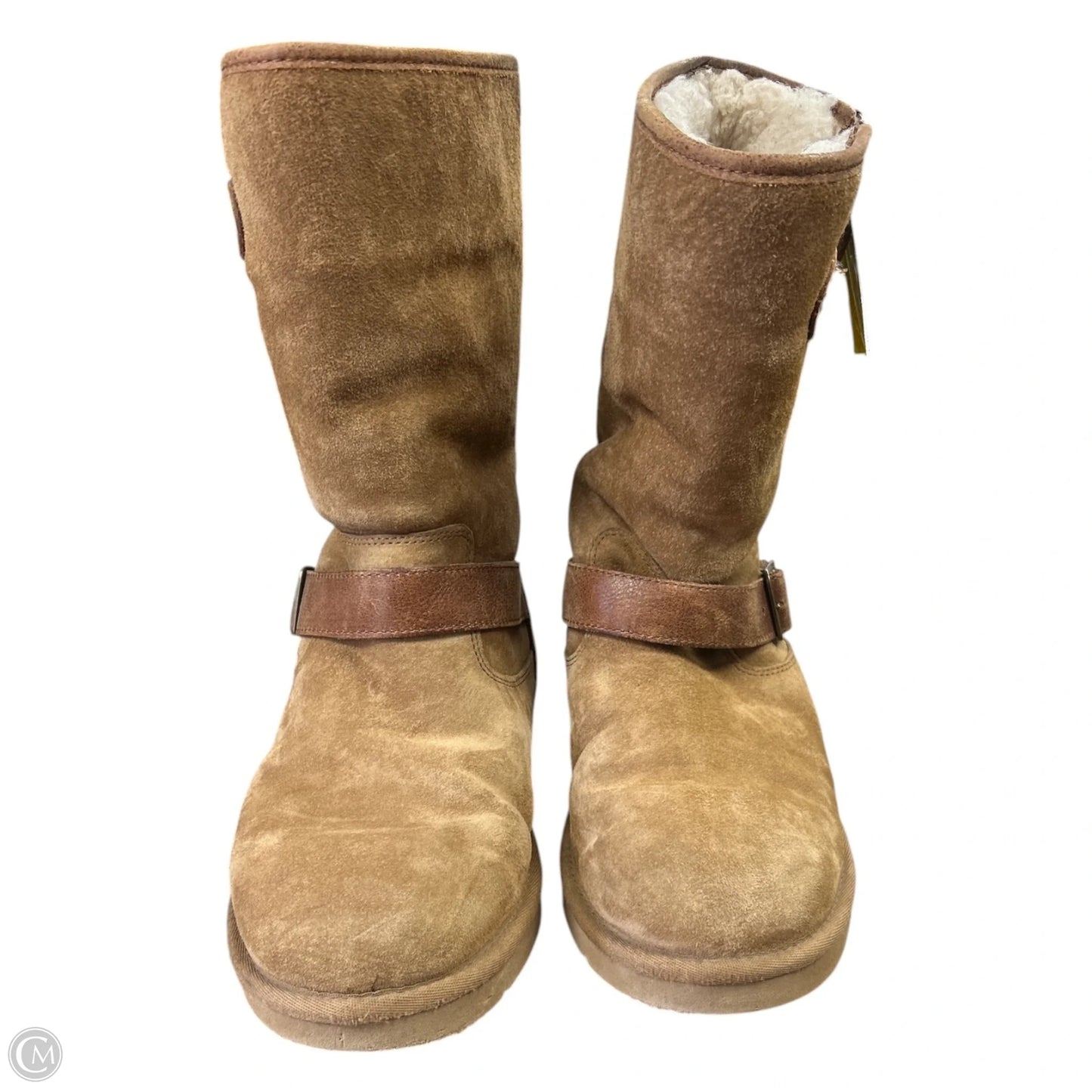 Boots Designer By Ugg In Brown, Size: 7