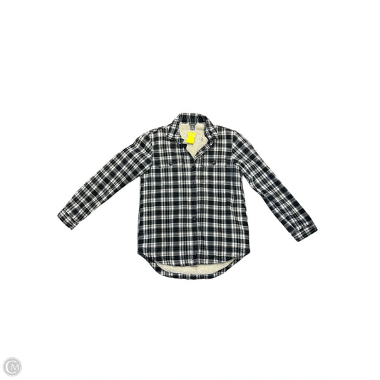 Jacket Shirt By Eddie Bauer In Plaid Pattern, Size: Xs