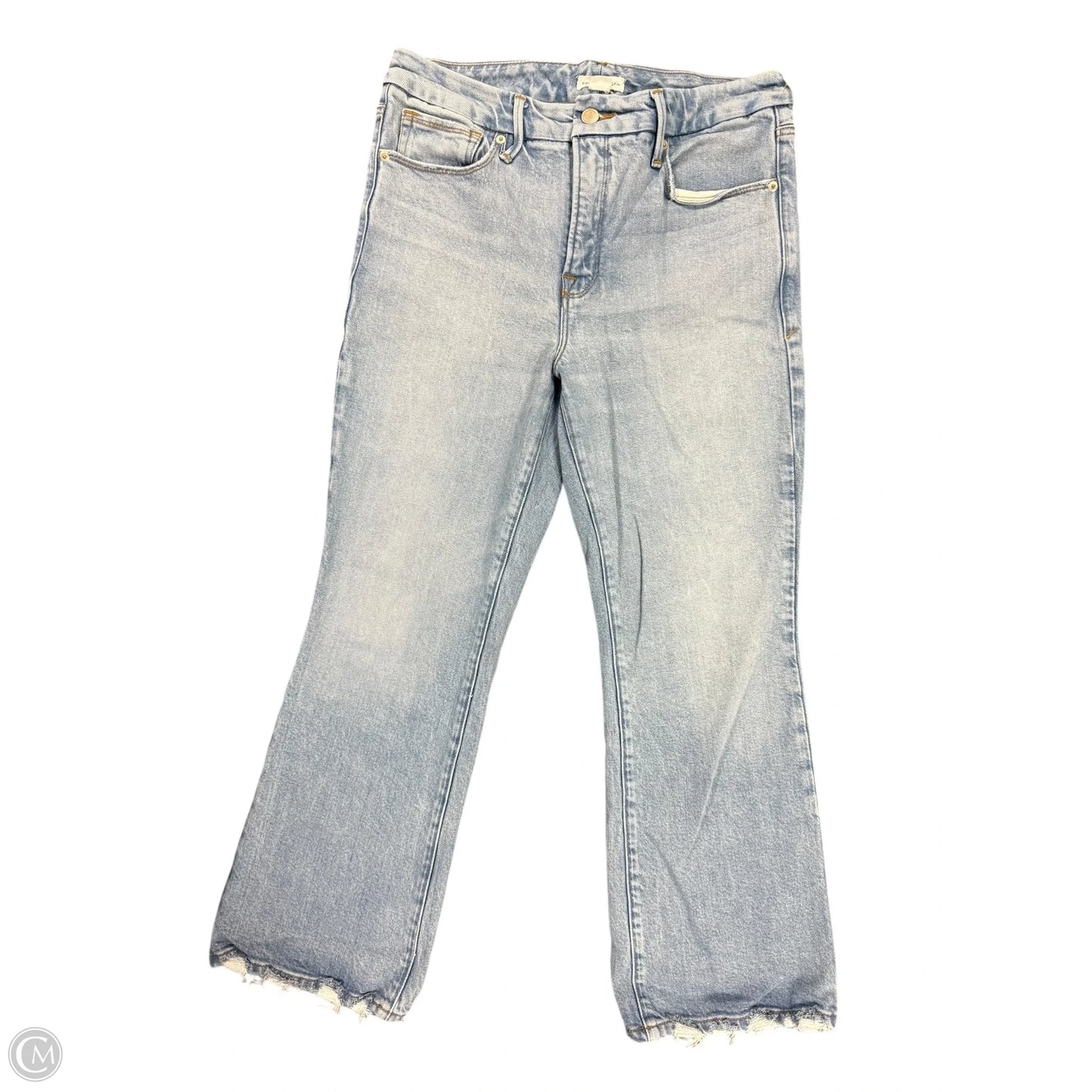 Jeans Straight By Good American In Blue Denim, Size: 8